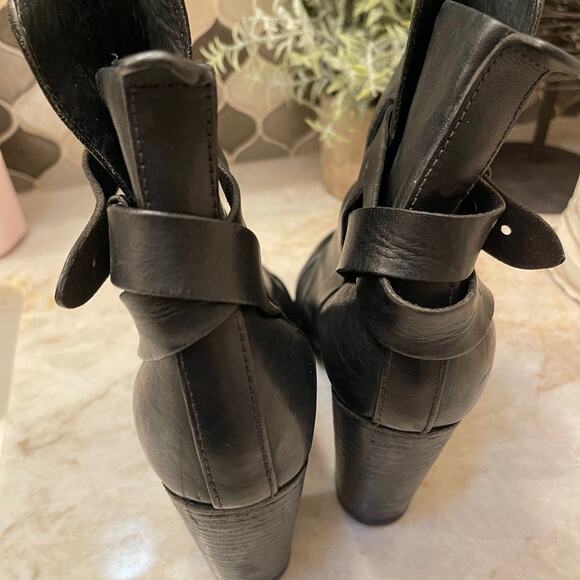 Rag & Bone Harrow heeled black booties Sz 37 Boots - Picture 4 of 12